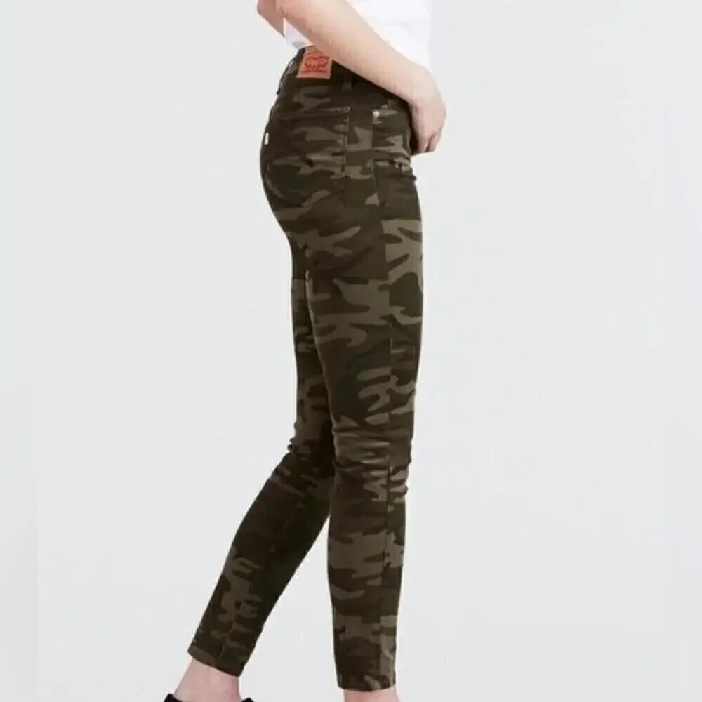 New LEVI'S Women's 711 Skinny Ankle, pants Jeans camo size 00, waist 24
